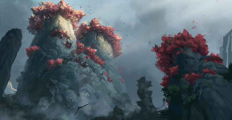 Red-leafed Rock Formations