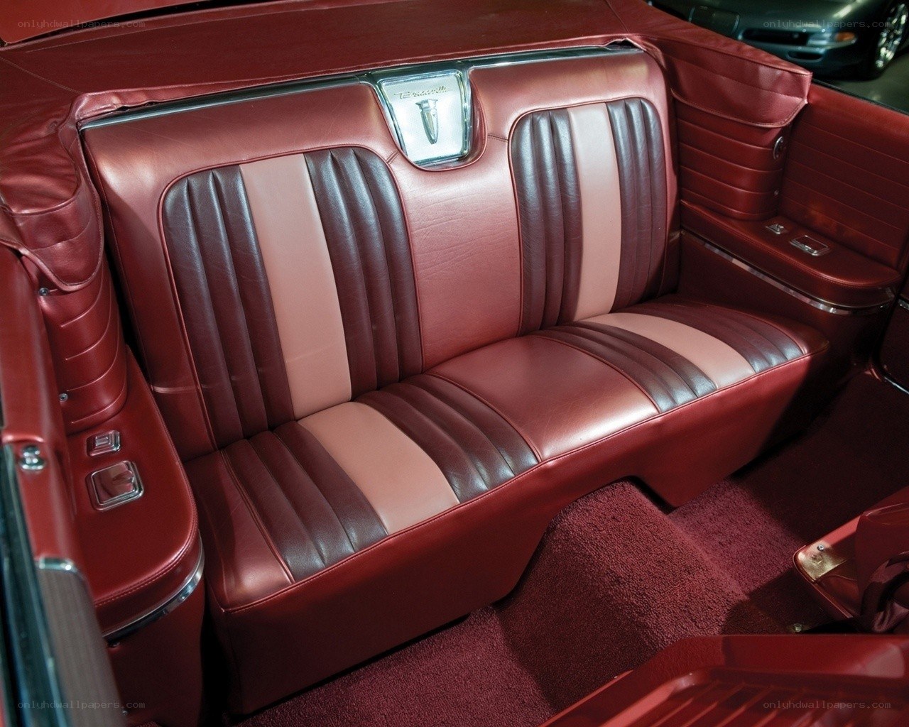 red leather car interior