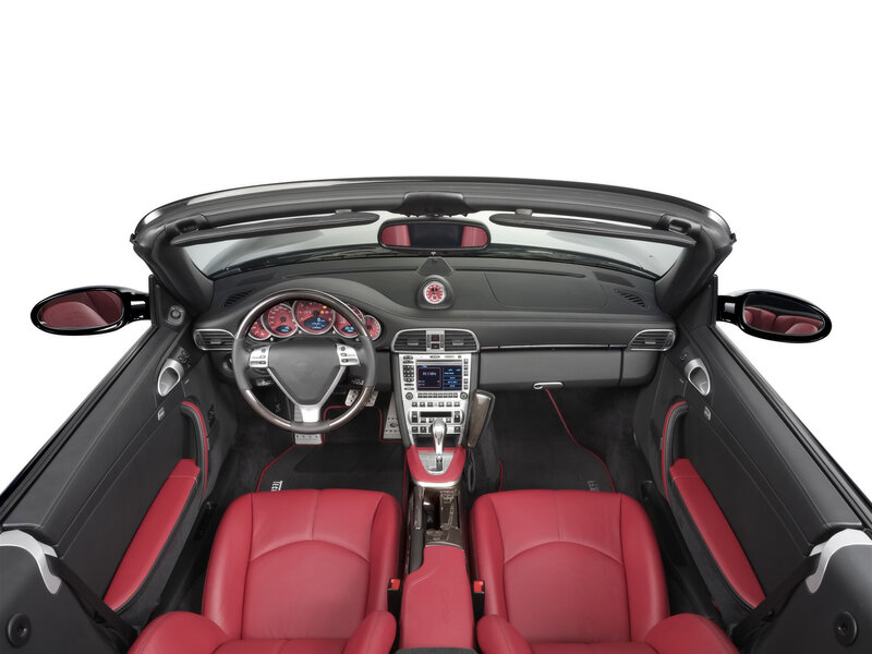 red leather car interior