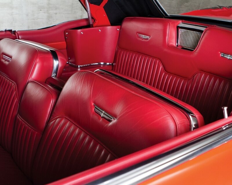 Red Leather Car Interior — Classic