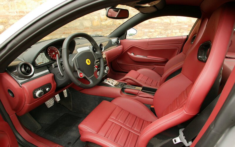 Red Leather Car Interior — Luxurious, Photograph, Steering Wheel, Dashboard, Carbon Fiber