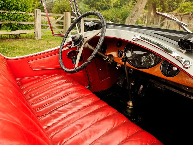 Red Leather Car Interior — Serene
