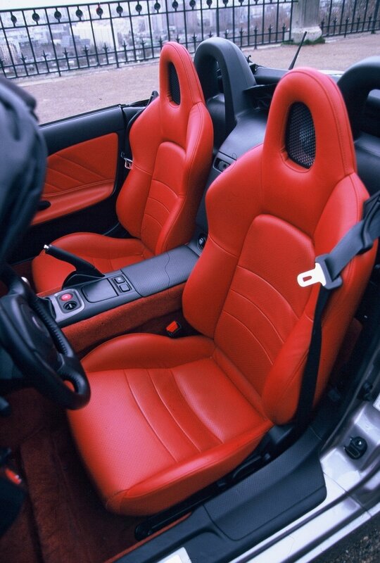 red leather car seats