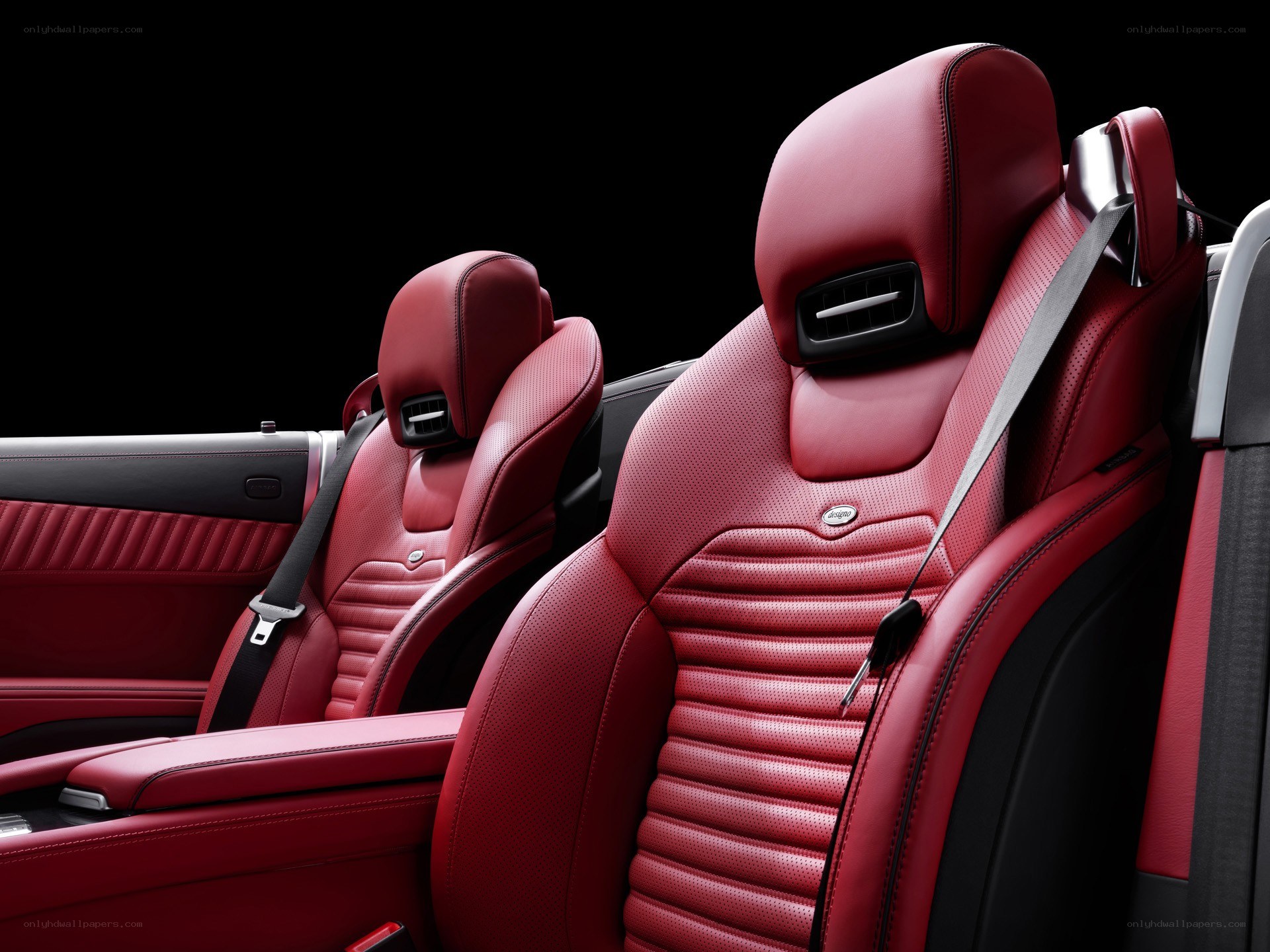 red leather car seats