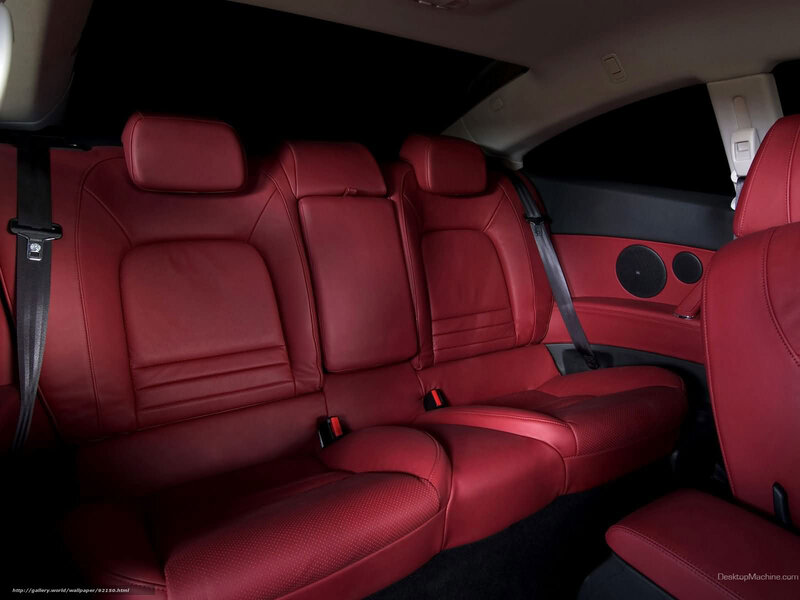 Red Leather Car Seats — Dark