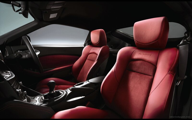 Red Leather Car Seats — Dramatic, Photograph, Steering Wheel, Gear Shift