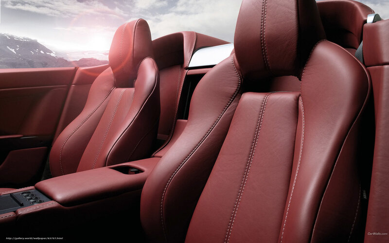 Red Leather Car Seats — Dramatic
