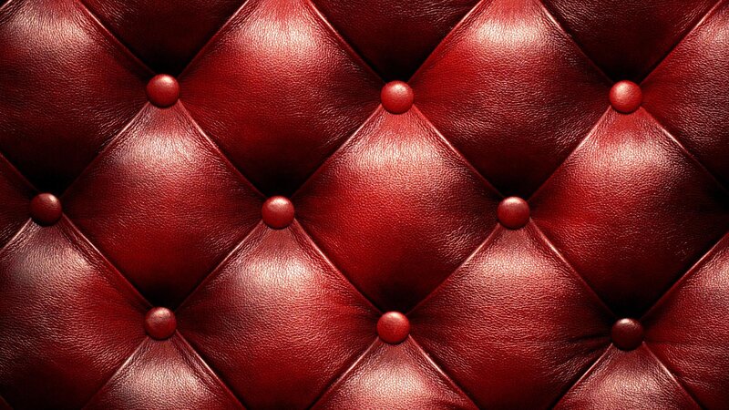 Red Leather Tufted Surface