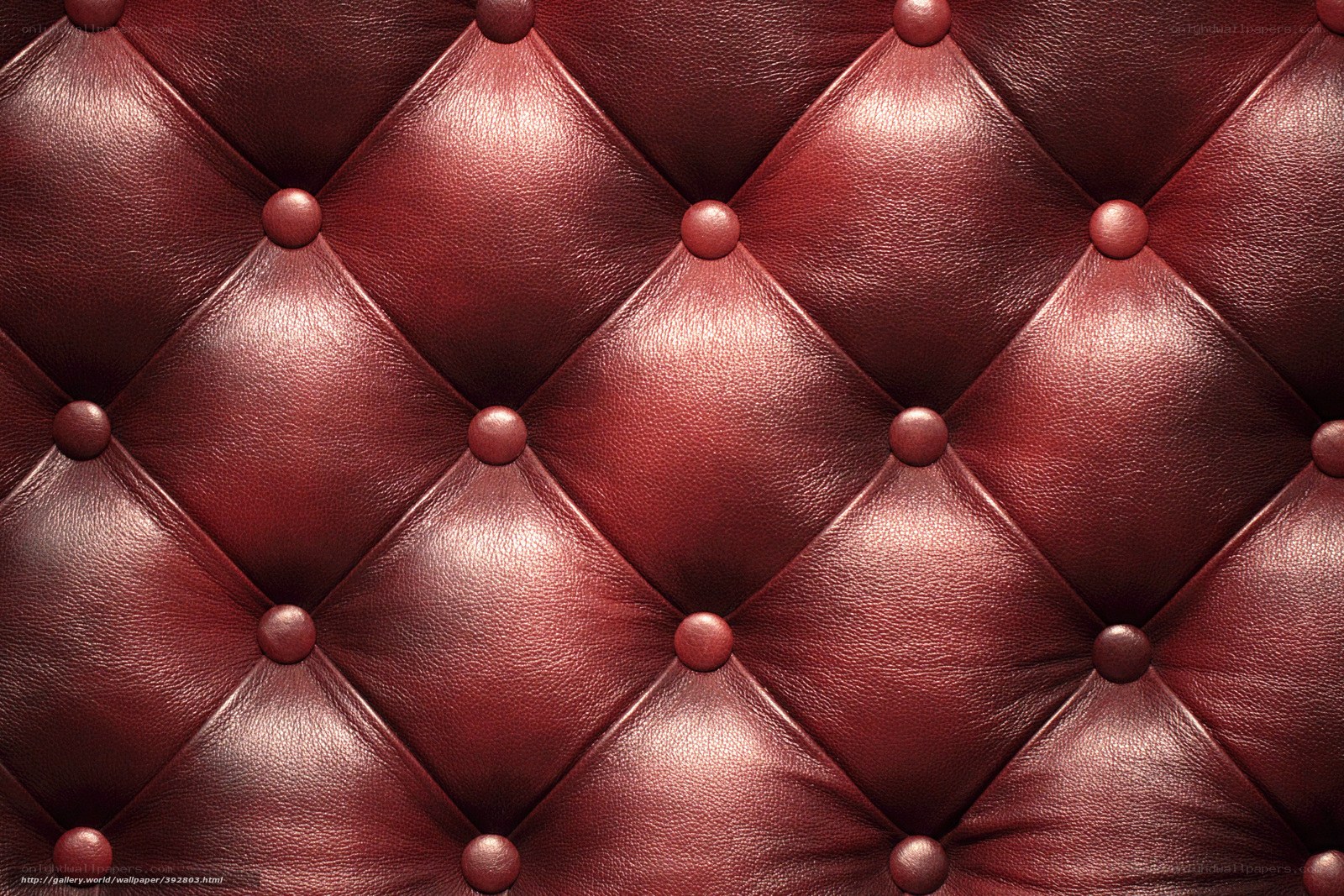 red leather tufted upholstery