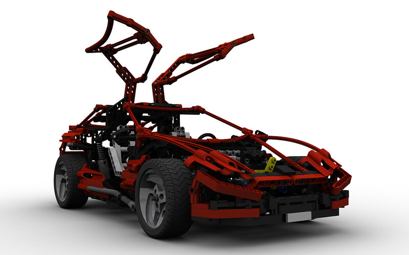 red lego car model