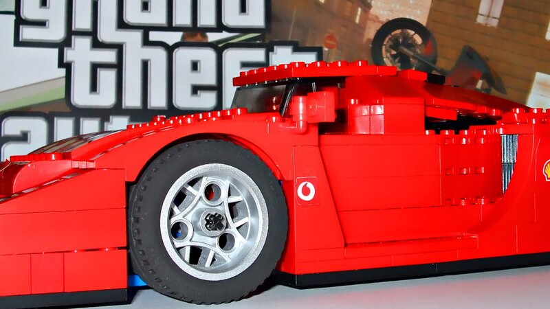 Red Lego race car model