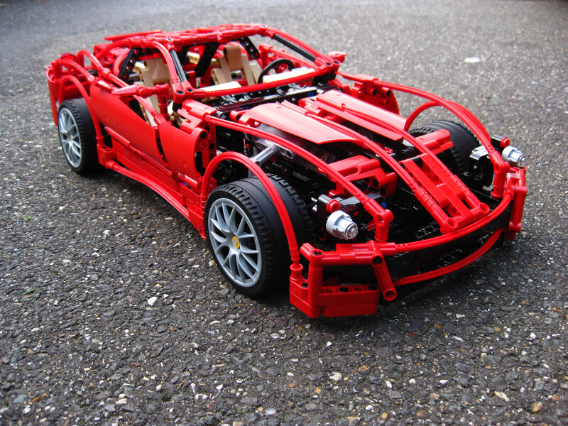 Red Lego sports car model