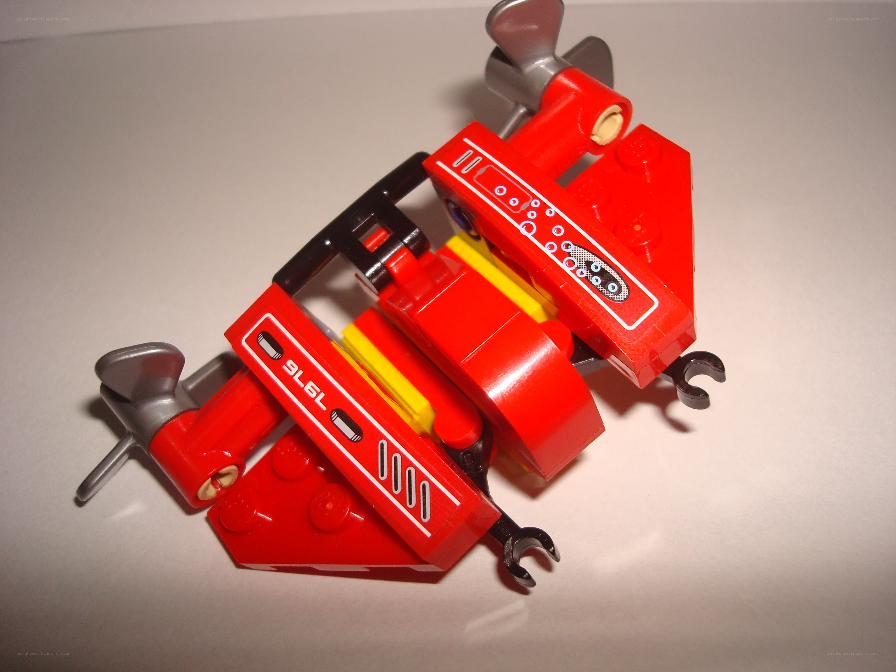 red lego vehicle model