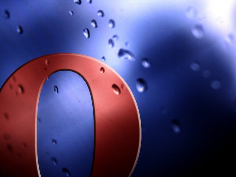 Red letter O on blue background