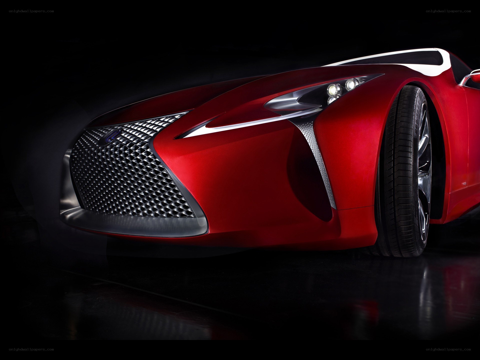 Red Lexus concept car