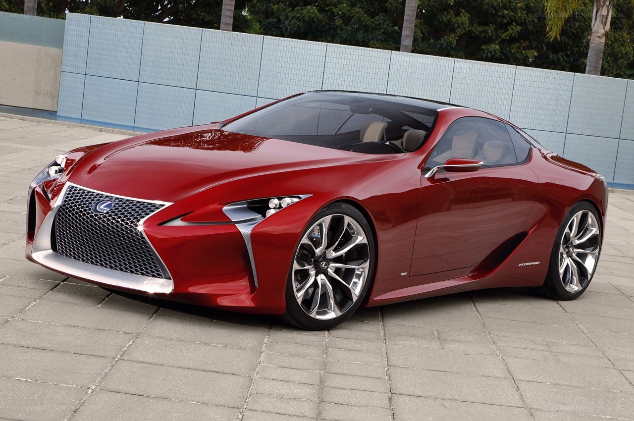 Red Lexus concept car