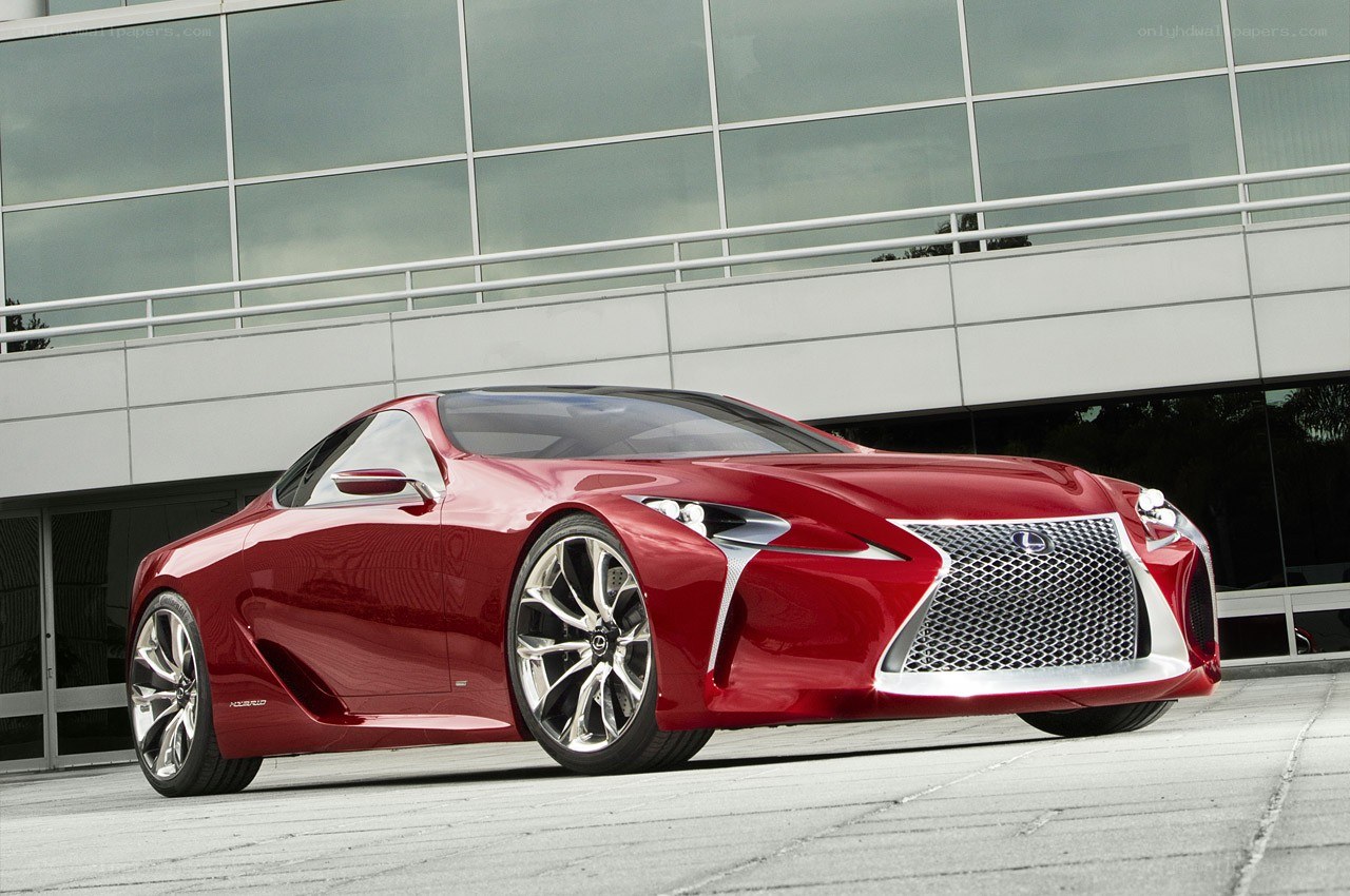 Red Lexus concept car