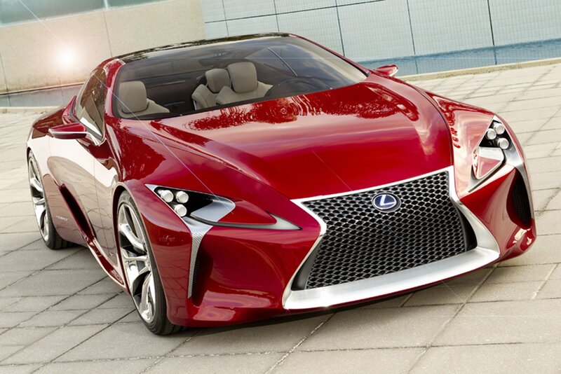 Red Lexus concept car