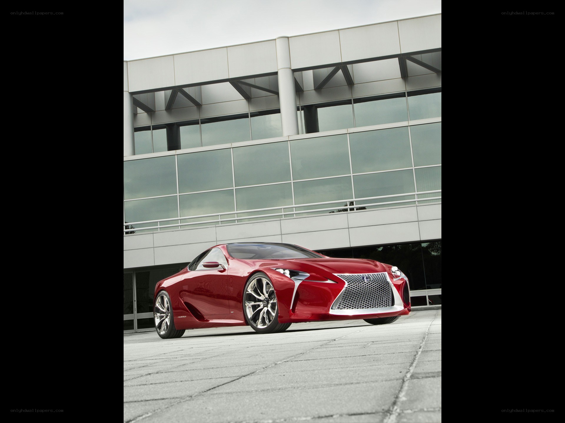 Red Lexus concept car