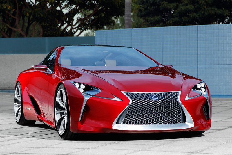 Red Lexus Concept Car — Dramatic, Afternoon