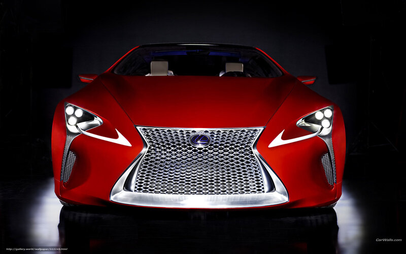 Red Lexus Concept Car — Dramatic, Photograph, Car Grille