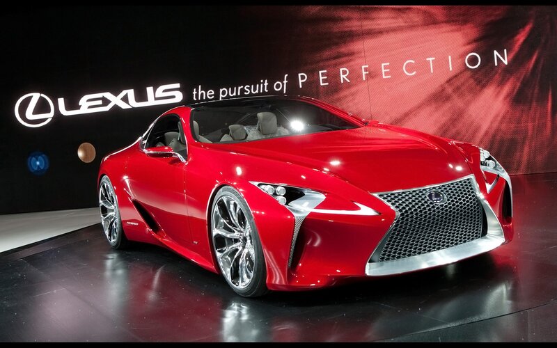 Red Lexus Concept Car — Dramatic, Photograph, Display