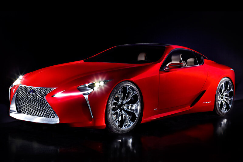 Red Lexus Concept Car — Dramatic, Photograph, Headlights