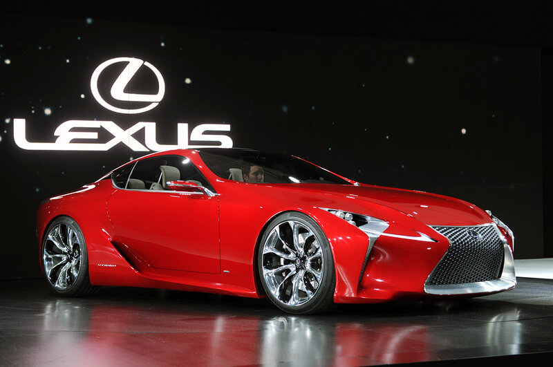Red Lexus Concept Car — Dramatic, Photograph, Logo