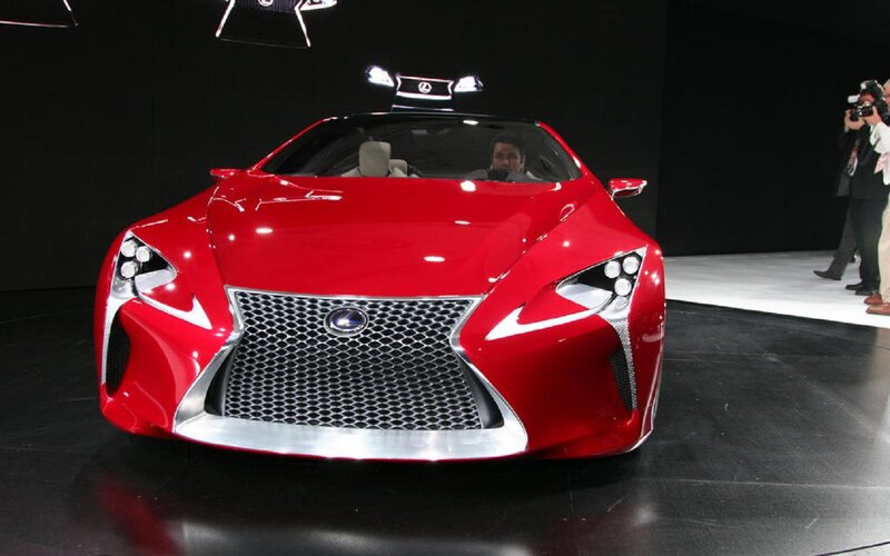 Red Lexus Concept Car — Dramatic, Photograph, Person, Camera