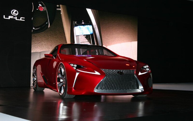 Red Lexus Concept Car — Dramatic, Photograph, Stage, Screen