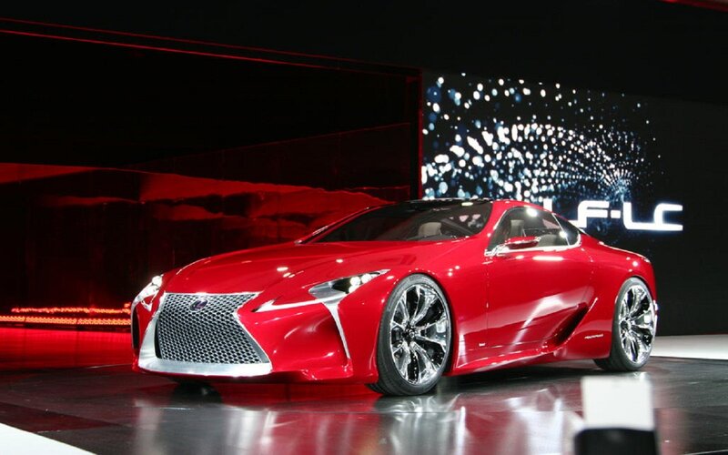 Red Lexus Concept Car — Dramatic, Photograph, Stage