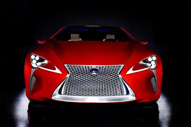 Red Lexus Concept Car — Dramatic, Photograph