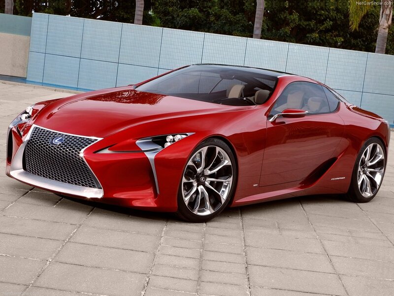 Red Lexus Concept Car — Modern, Afternoon, Photograph