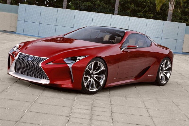 Red Lexus Concept Car — Modern, Afternoon