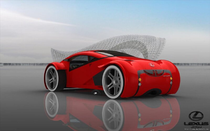 Red Lexus Concept Car — Modern