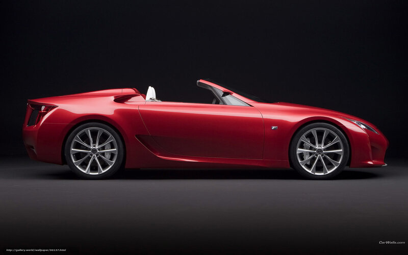 Red Lexus convertible sports car