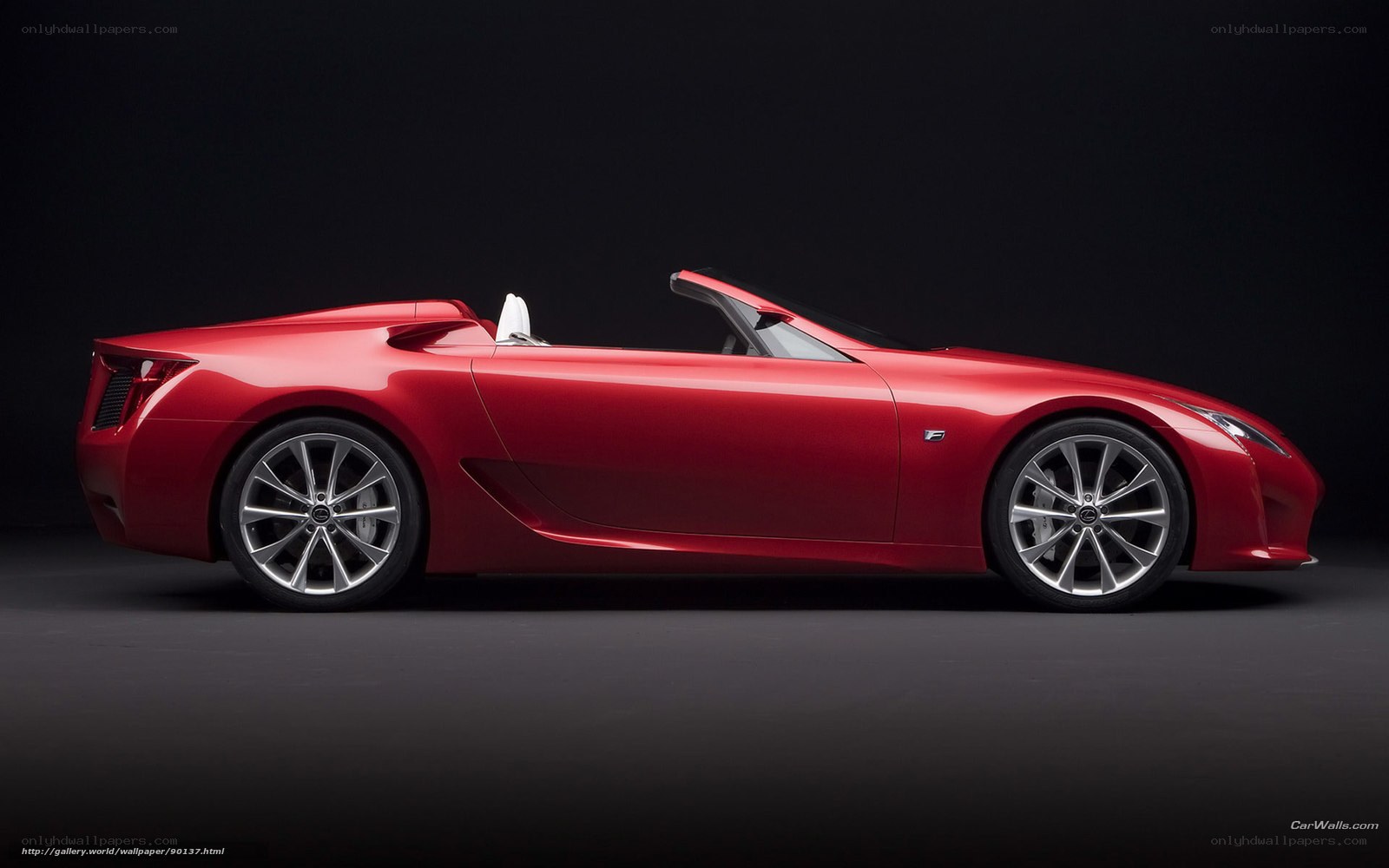 Red Lexus convertible sports car