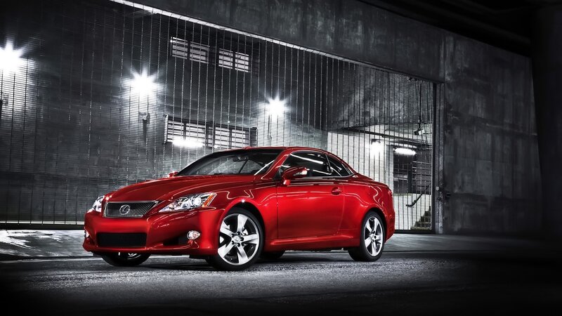 Red Lexus Coupe — Dramatic, Night
