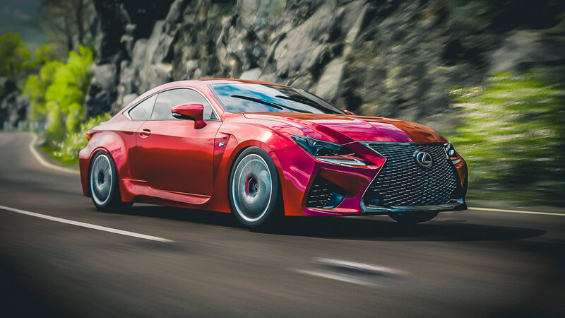Red Lexus Coupe — Dynamic