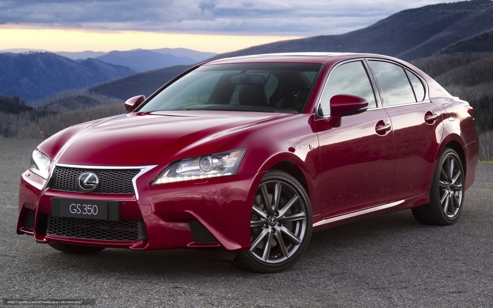 Red Lexus GS 350 sedan