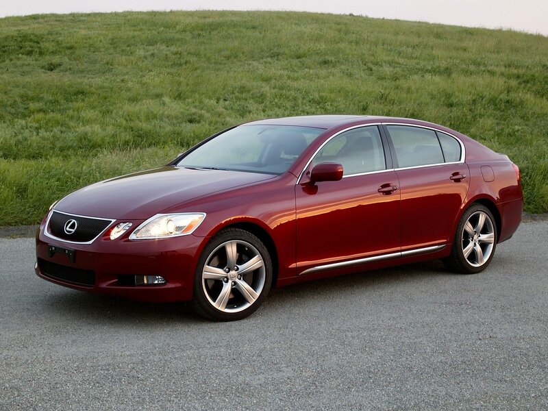 Red Lexus GS sedan