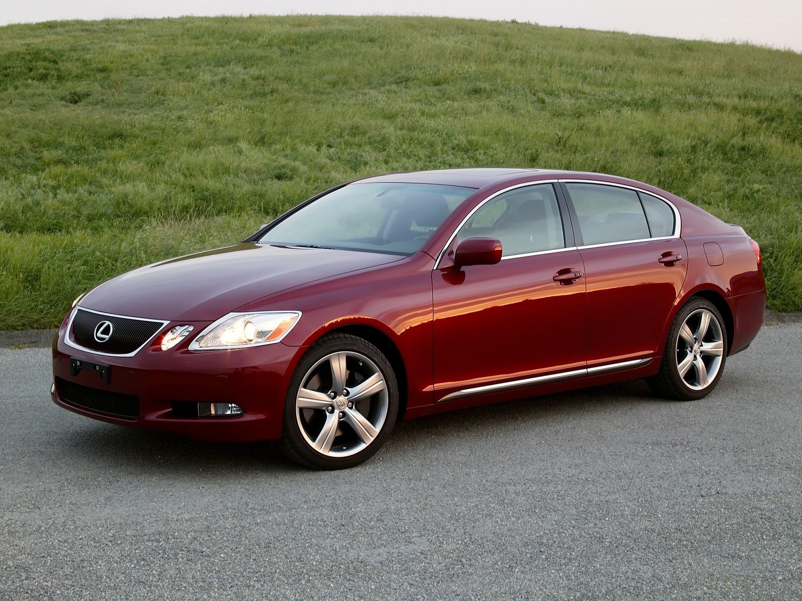 Red Lexus GS sedan