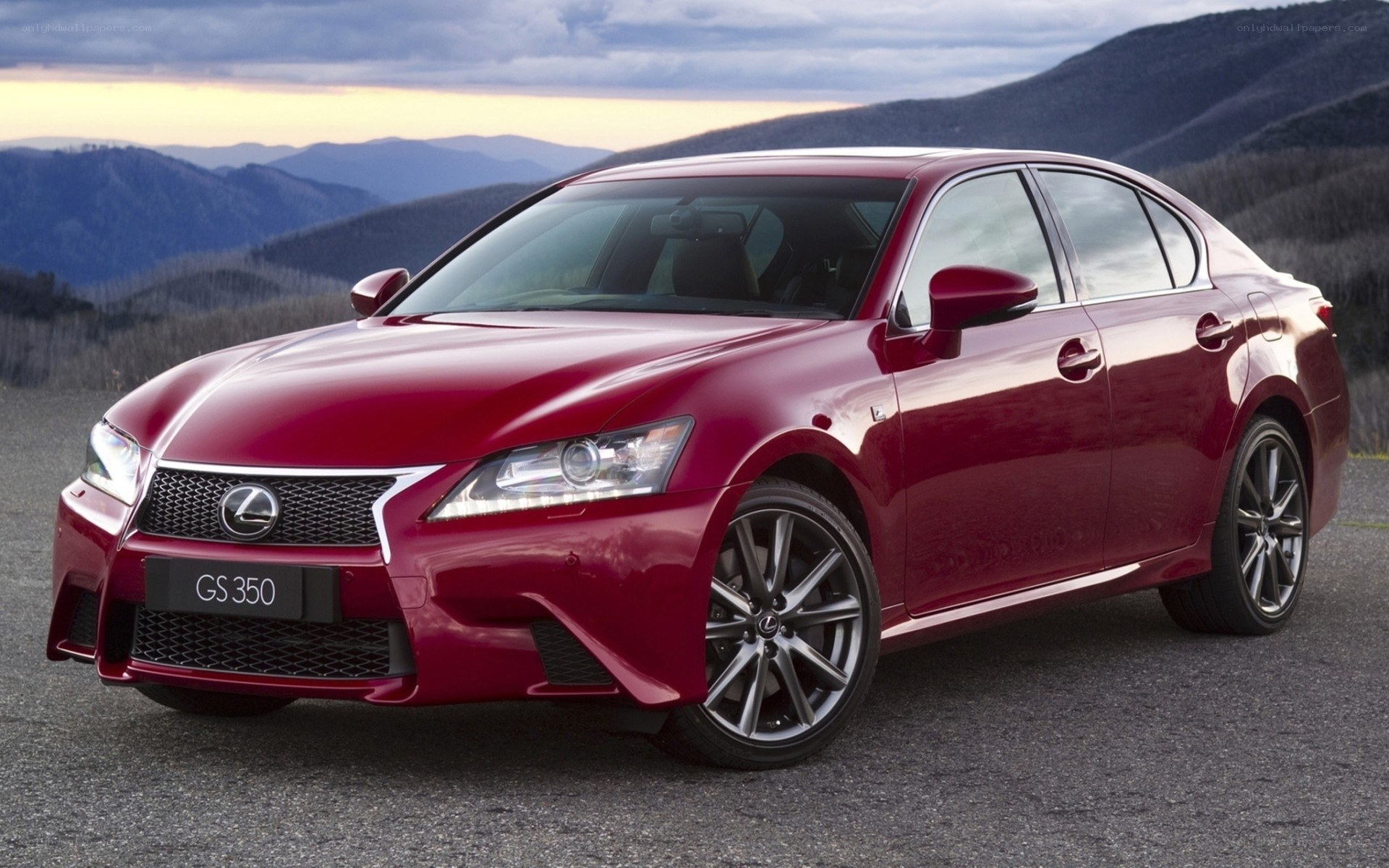 Red Lexus GS350 sedan