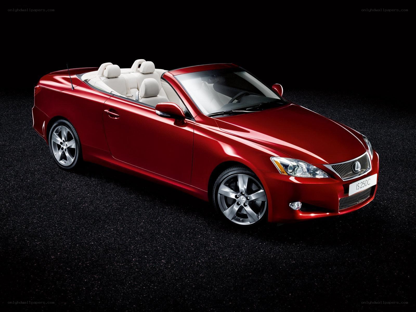 Red Lexus IS 250C Convertible
