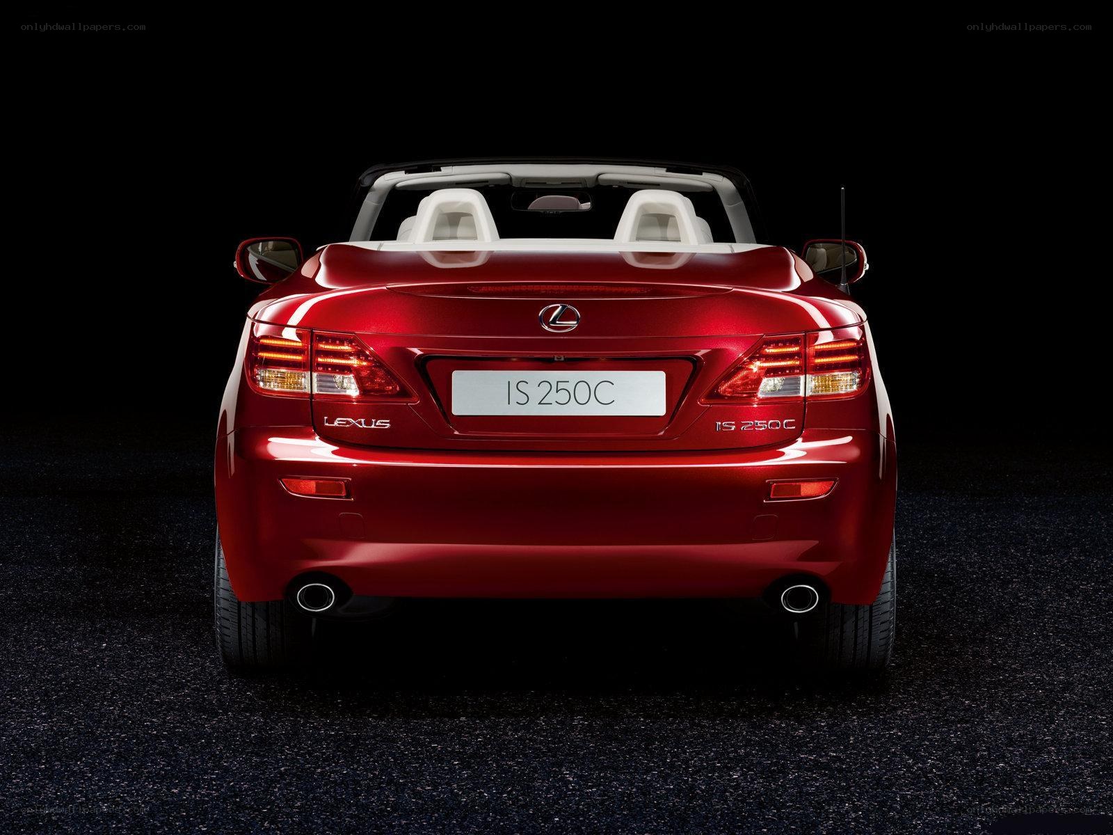 Red Lexus IS 250C convertible