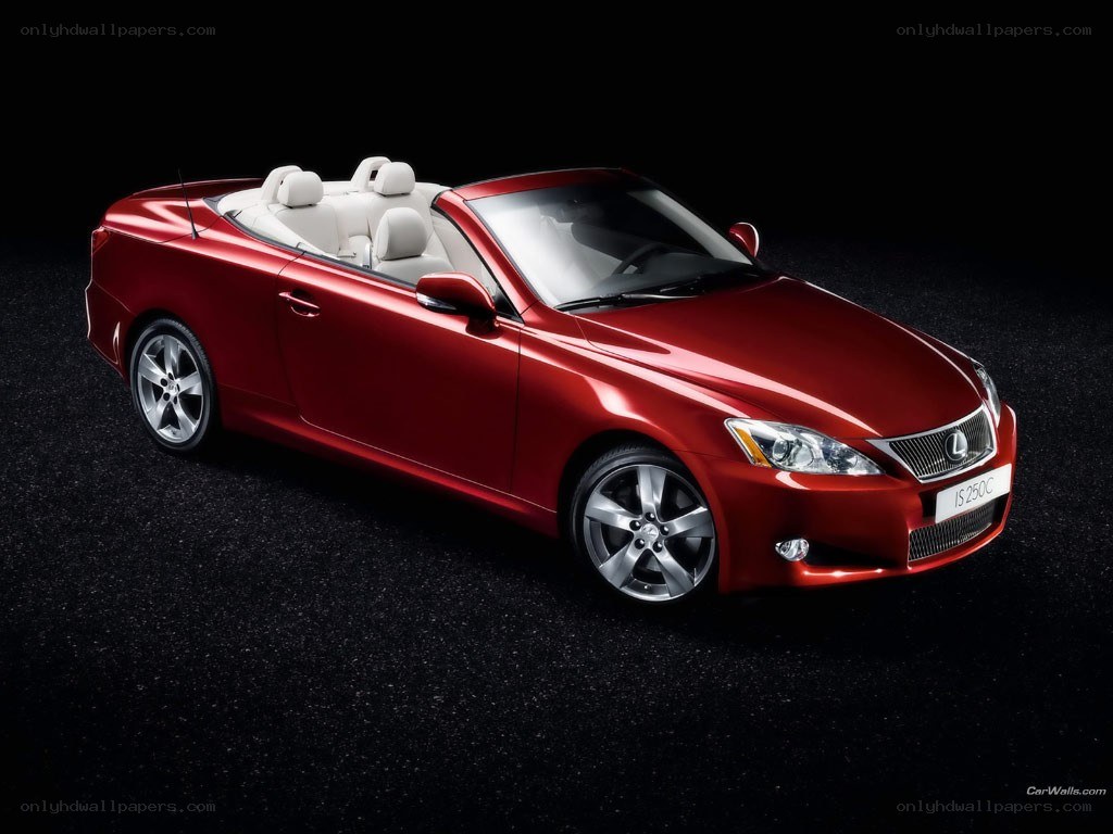Red Lexus IS 250C Convertible