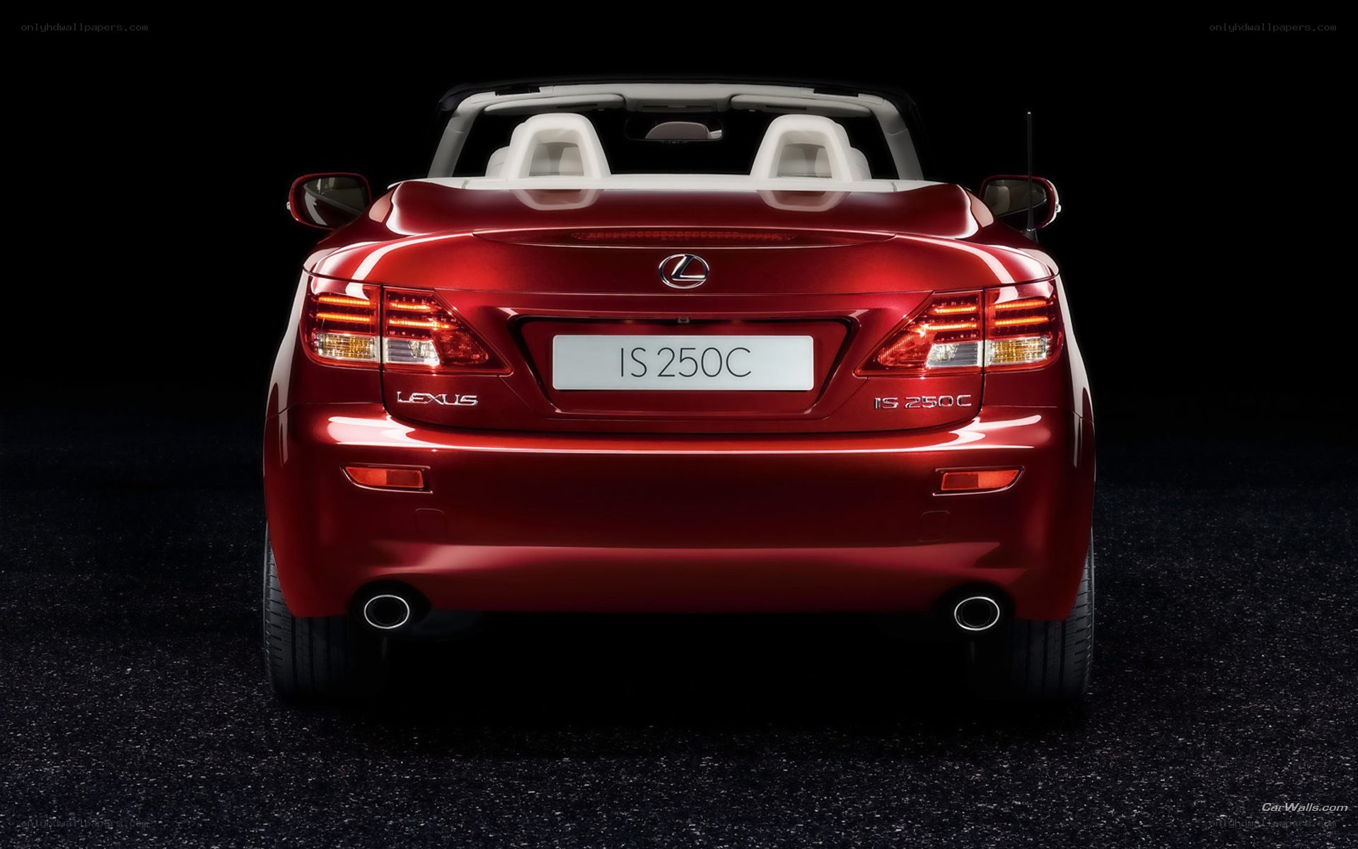 Red Lexus IS 250C Convertible