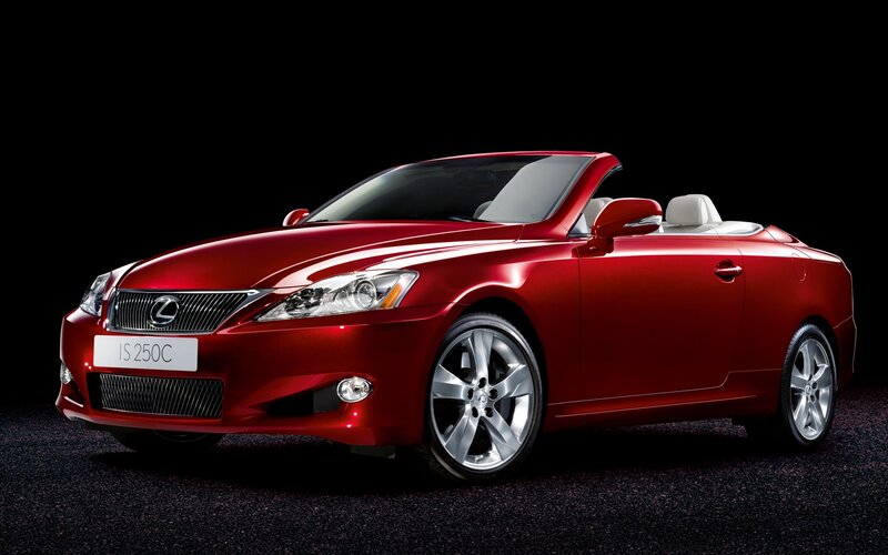 Red Lexus Is 250c Convertible — Dramatic