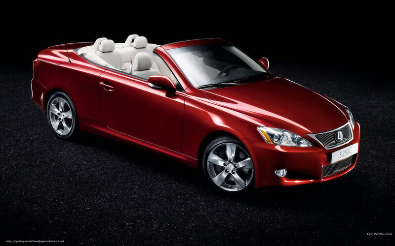Red Lexus IS 250C Convertible