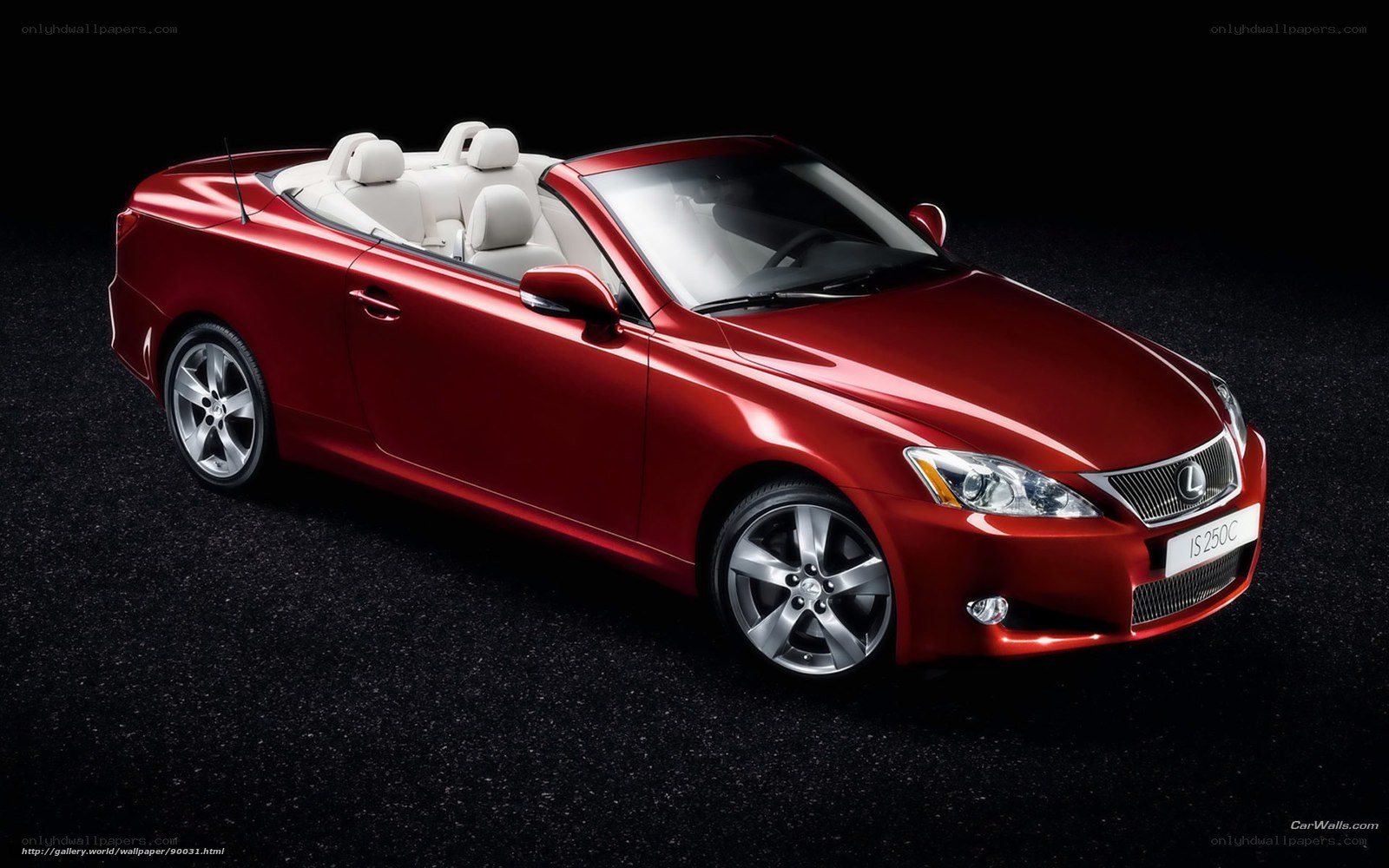 Red Lexus IS 250C Convertible